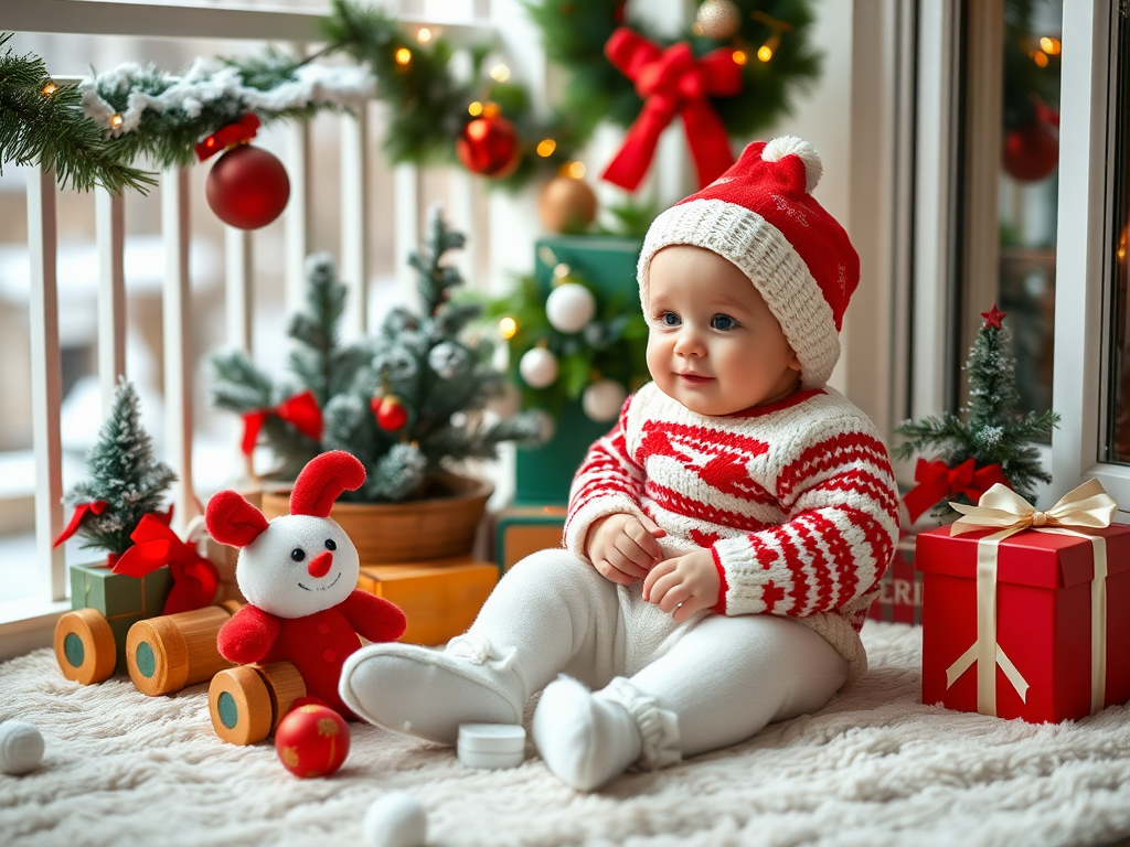 Image for Baby with Holiday Toys