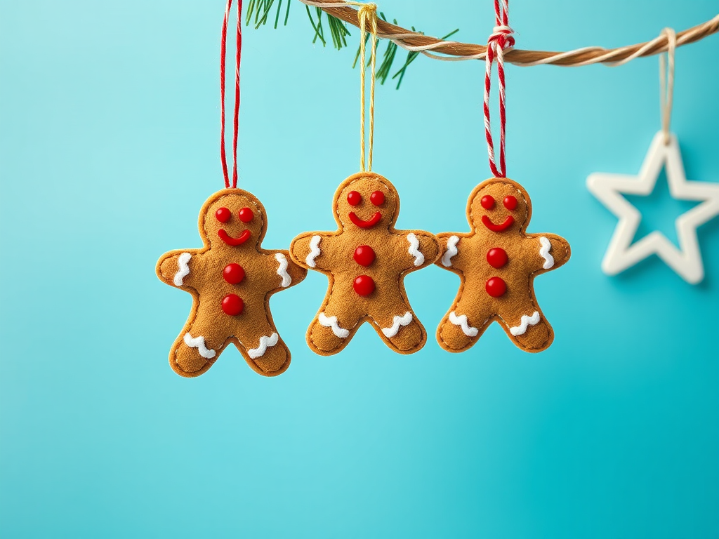 Image for Felt Gingerbread Men Ornaments: