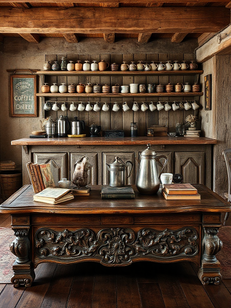 Farmhouse coffee bar ideas