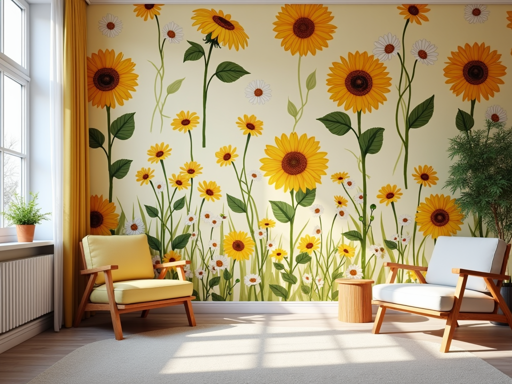 Bring Sunshine In with Floral Wallpaper Designs