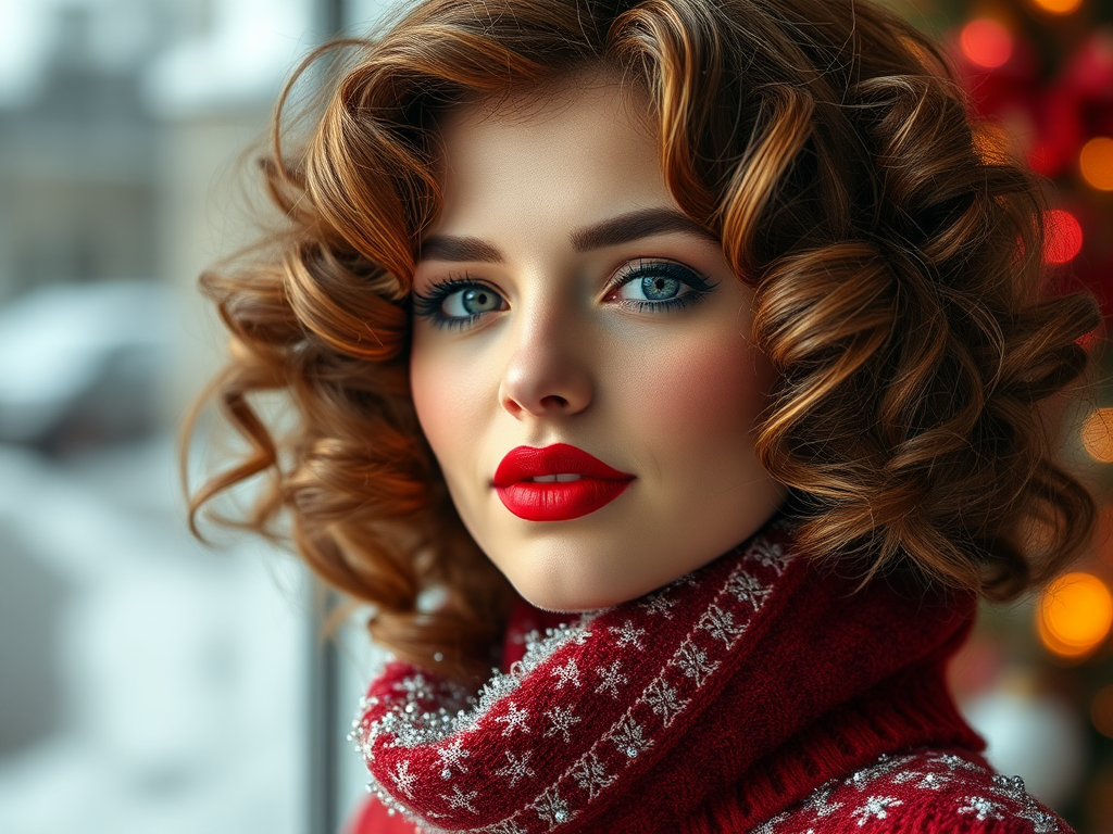 Image for Classic Red Lip and Curls