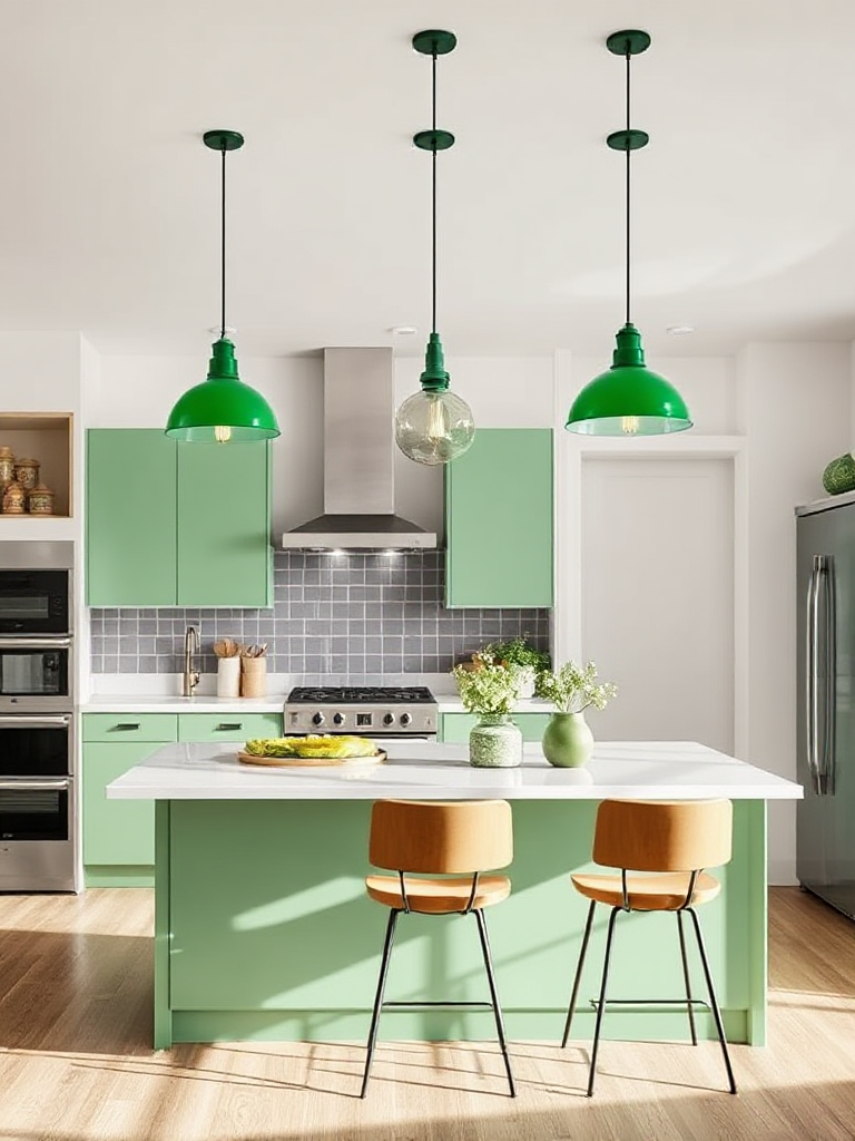 Green Color Kitchen Ideas