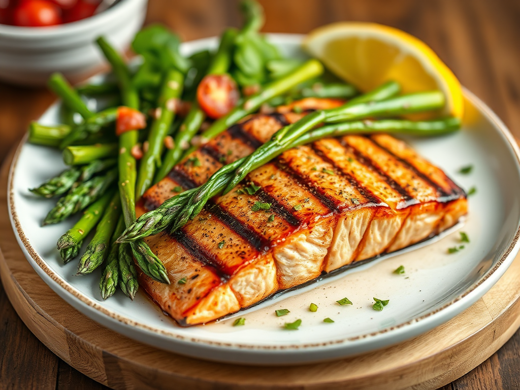 Image for Grilled Salmon with Asparagus