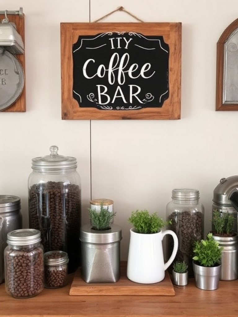 Farmhouse coffee bar ideas