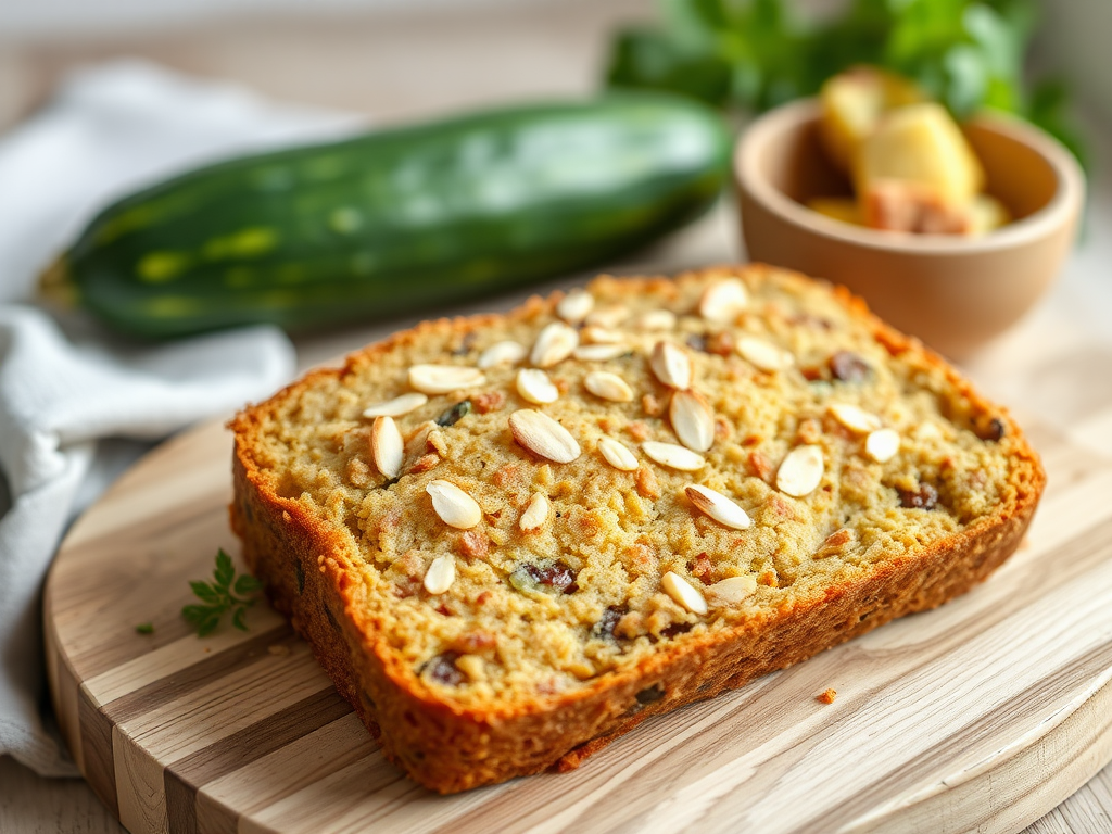 Image for Zucchini and Almond Loaf: