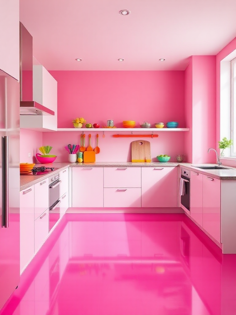 Vibrant kitchen flooring ideas