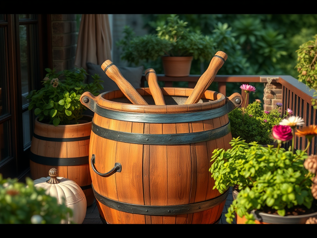 Image for Wooden Barrel Cauldron