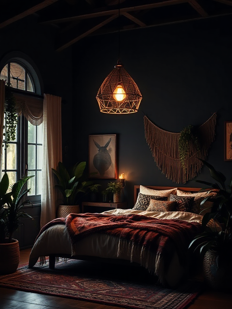 Dark boho bedroom sanctuaries