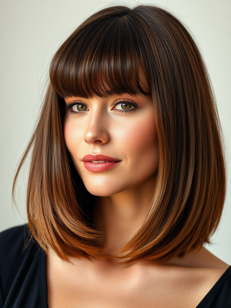 Shoulder-Length Hair with Bangs