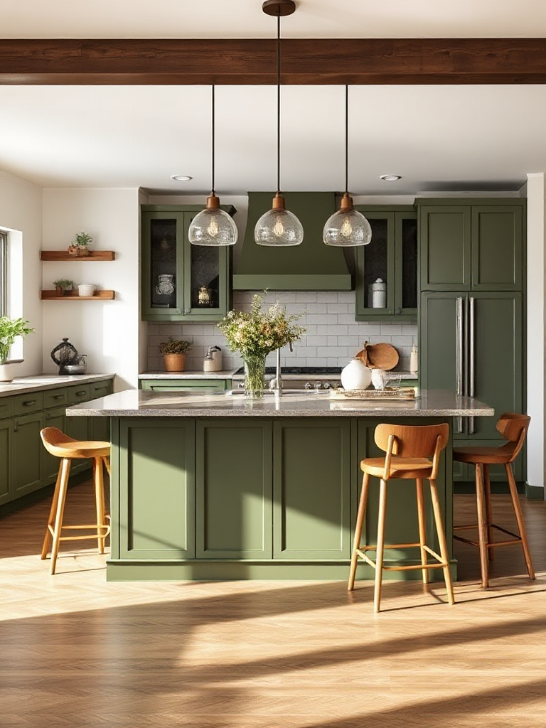 Green Color Kitchen Ideas