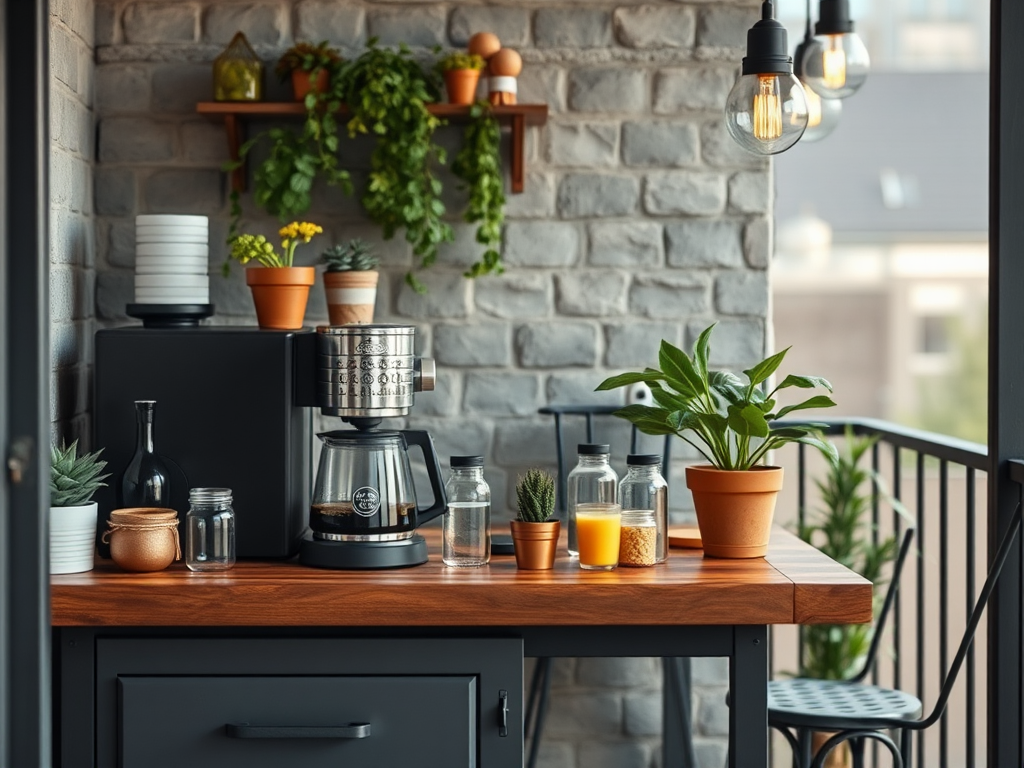 Image for Industrial Chic Coffee Bar Station: