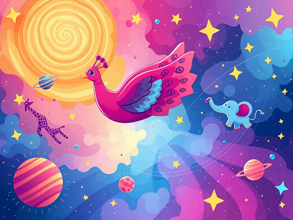 The Cosmic Adventures of Pinky the Peacock