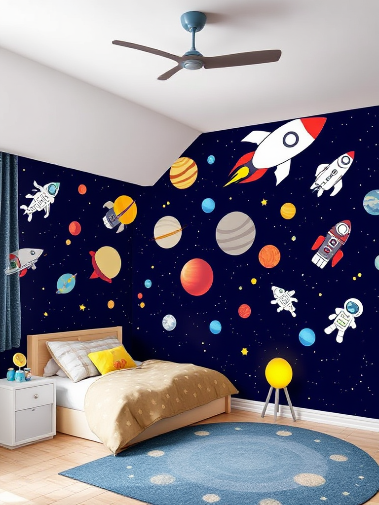 Space Themed Bedroom Ideas For Boy Toddlers