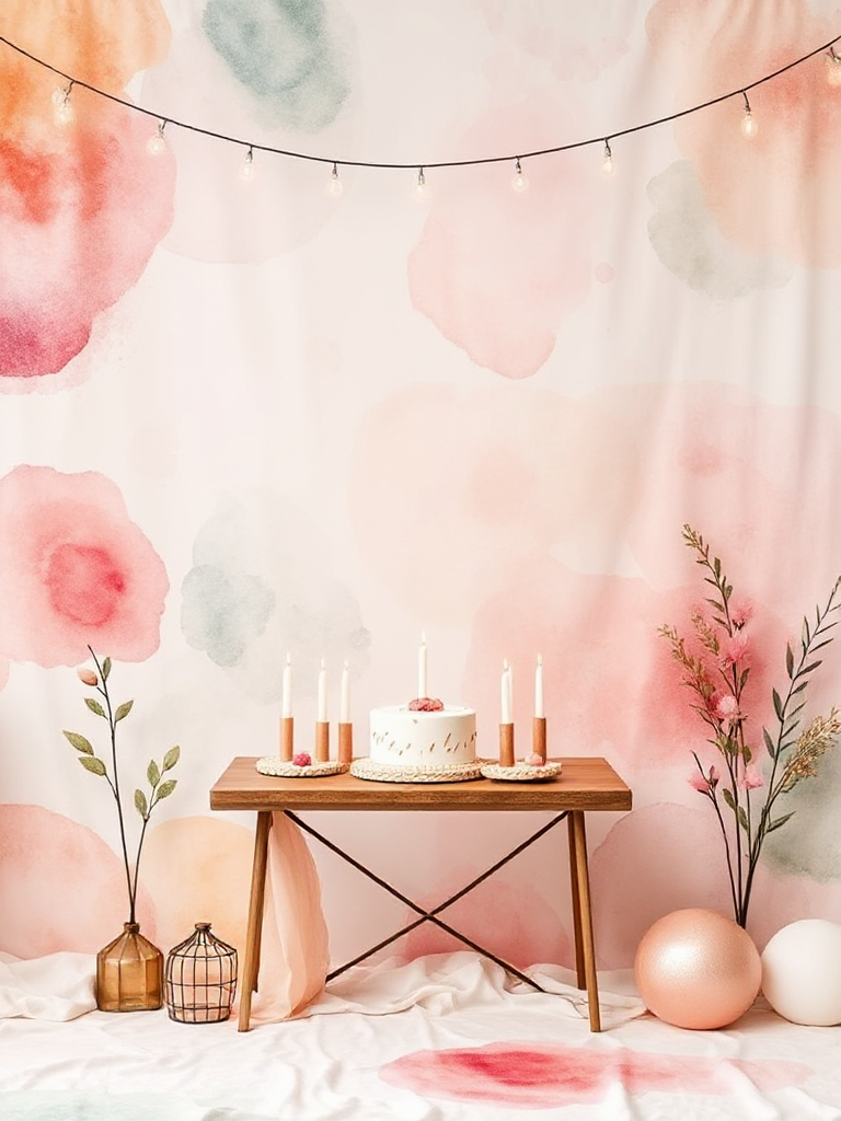 Boho Birthday Backdrop Ideas