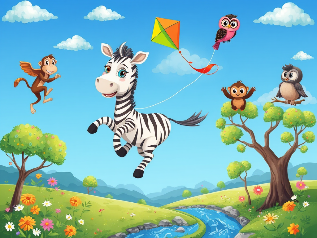 The Silver Zebra and the Magical Kite