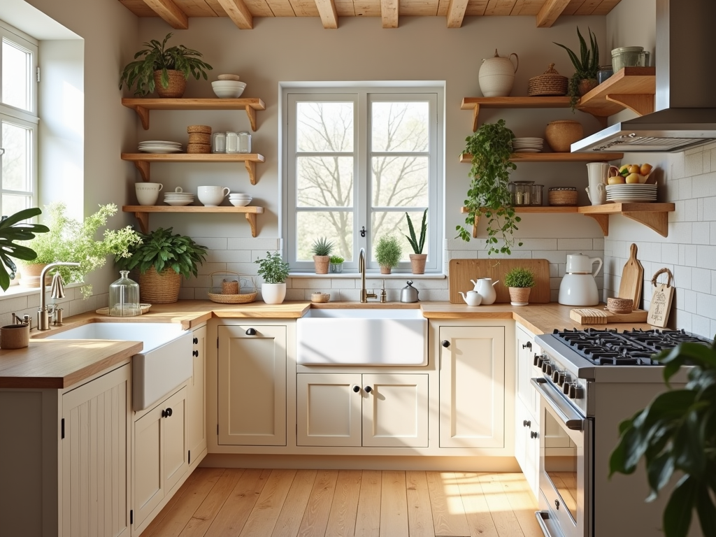 Charming Scandinavian-Style Cottage Kitchen