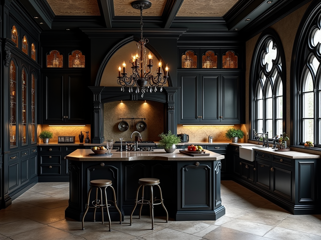 Enchanting Gothic-Inspired Kitchen Designs