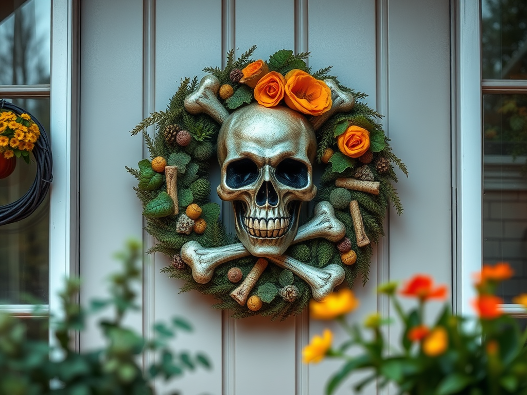 Image for Skull and Bones Wreath