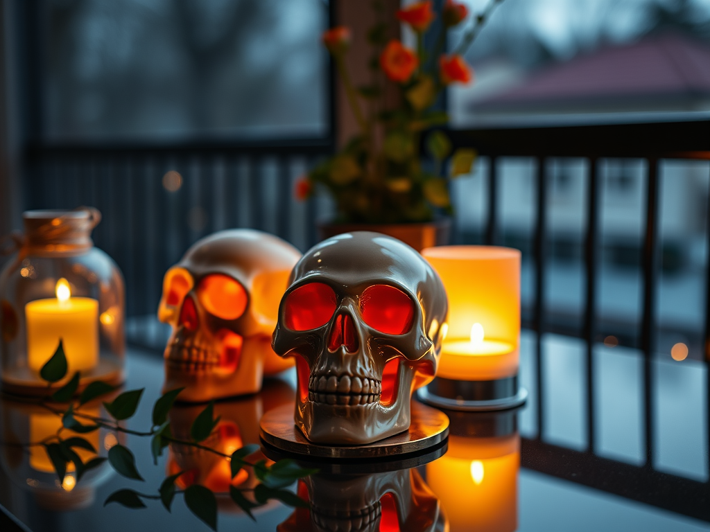 Image for Skull Candle Holders