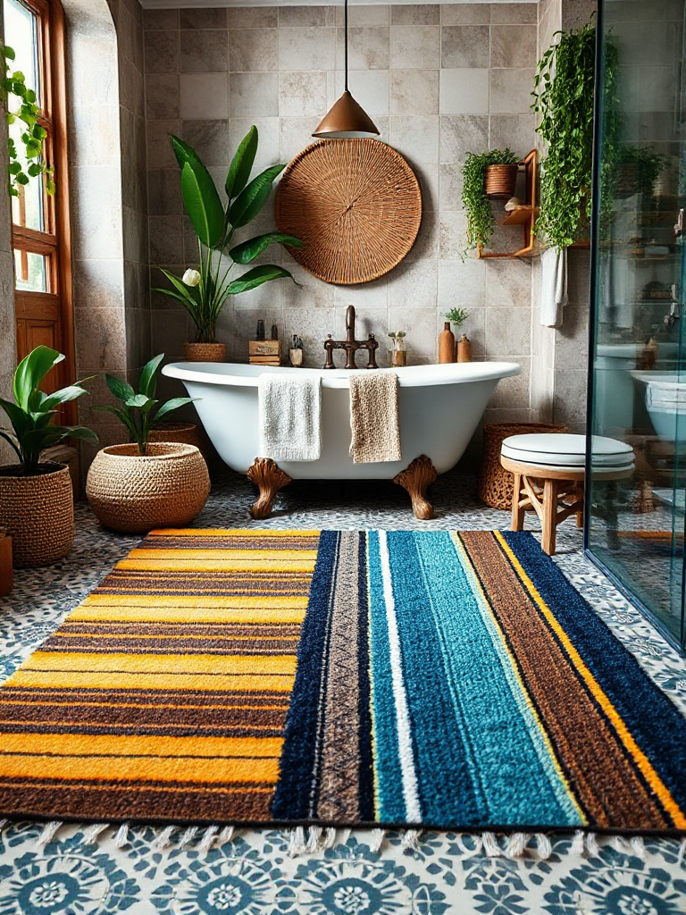 Boho Bathroom Rug Ideas