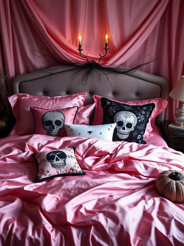 Pink Halloween Bedroom Decor