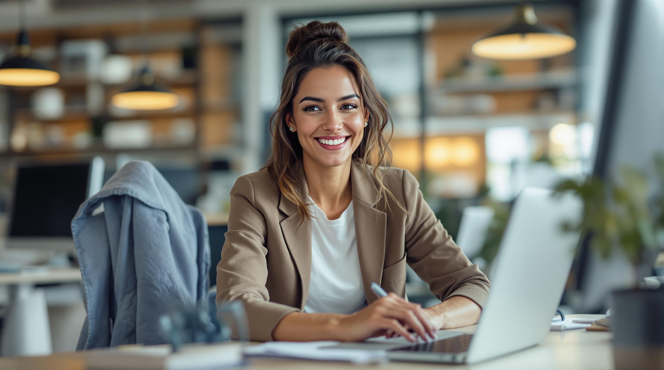 Product Marketing Manager working in office
