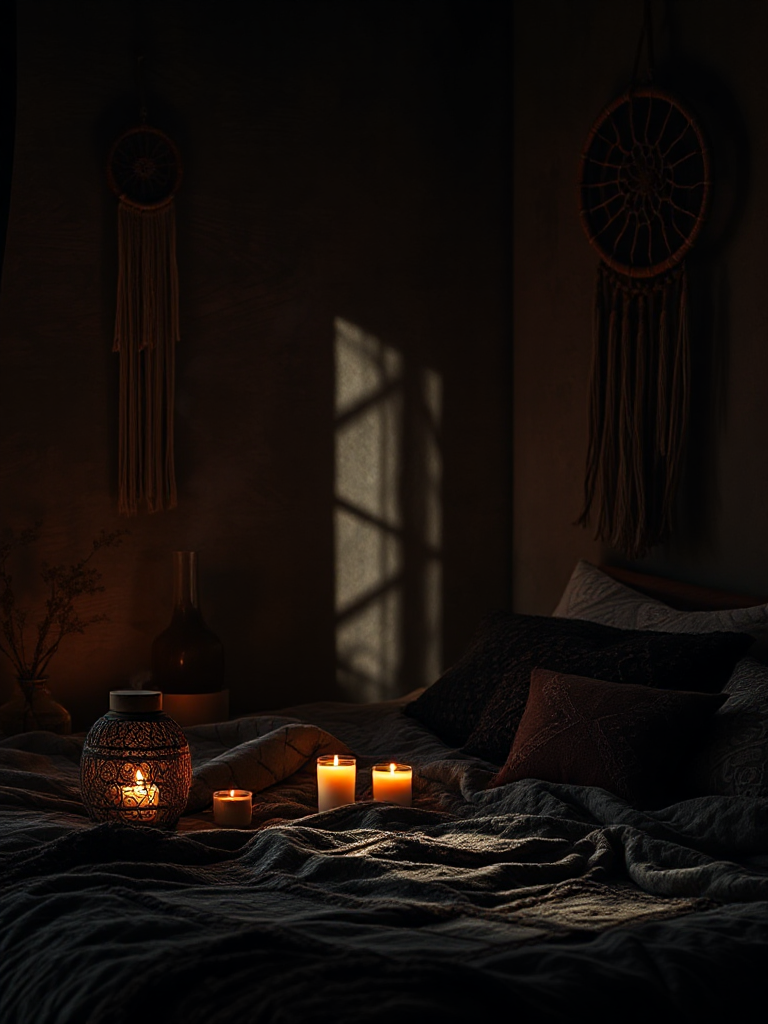 Dark boho bedroom sanctuaries