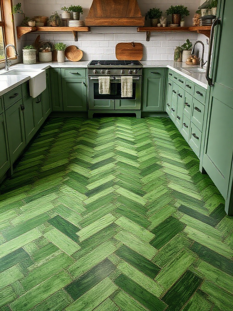 Vibrant kitchen flooring ideas