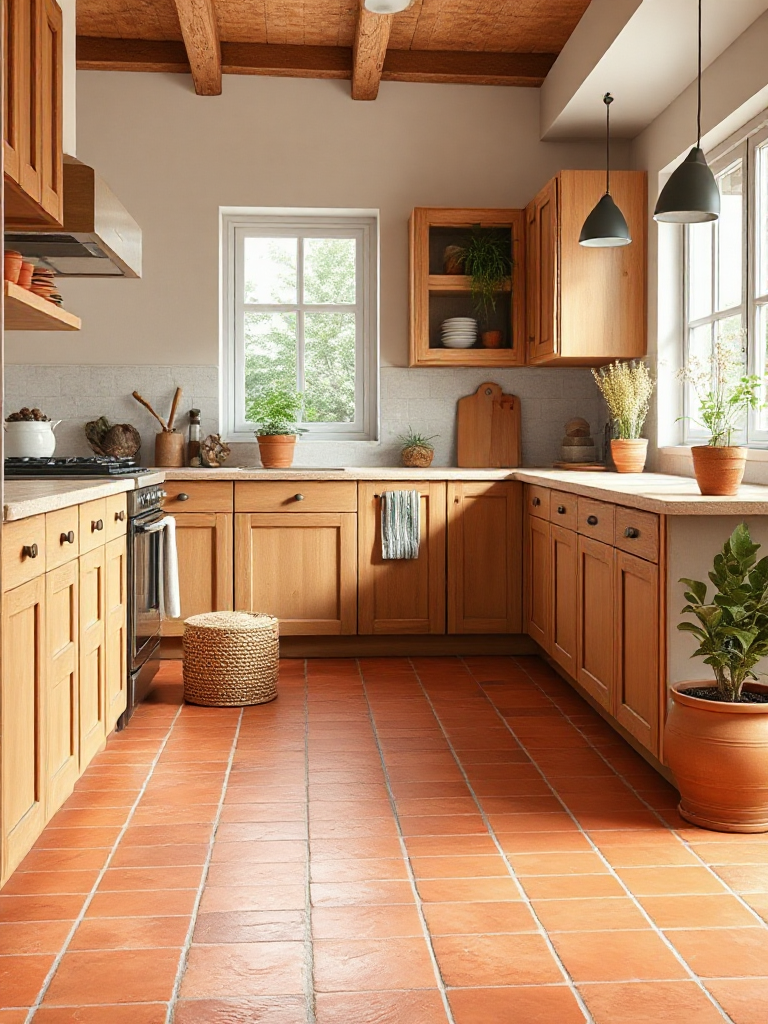 Vibrant kitchen flooring ideas