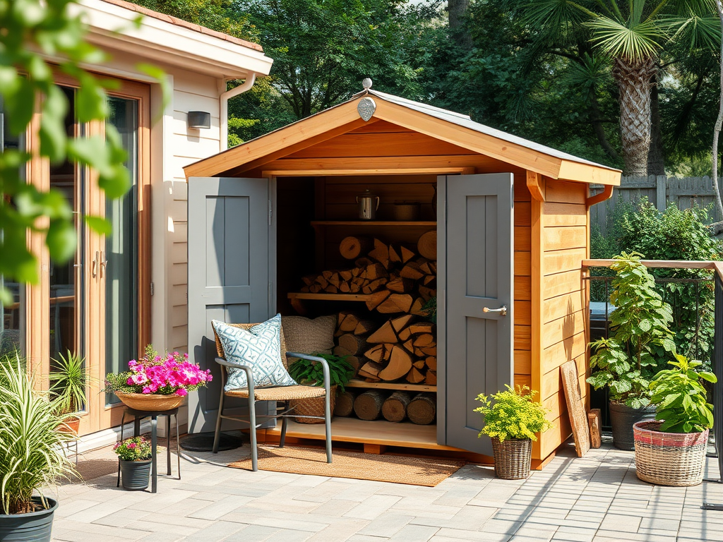 Image for Build a DIY Firewood Storage Shed