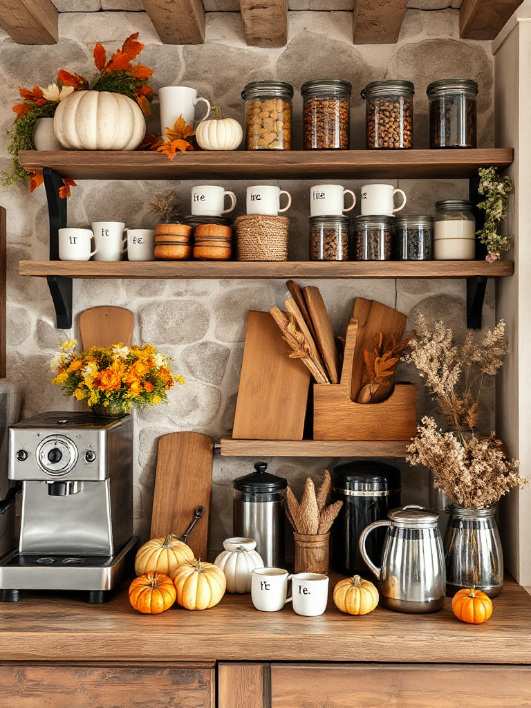 Farmhouse coffee bar ideas