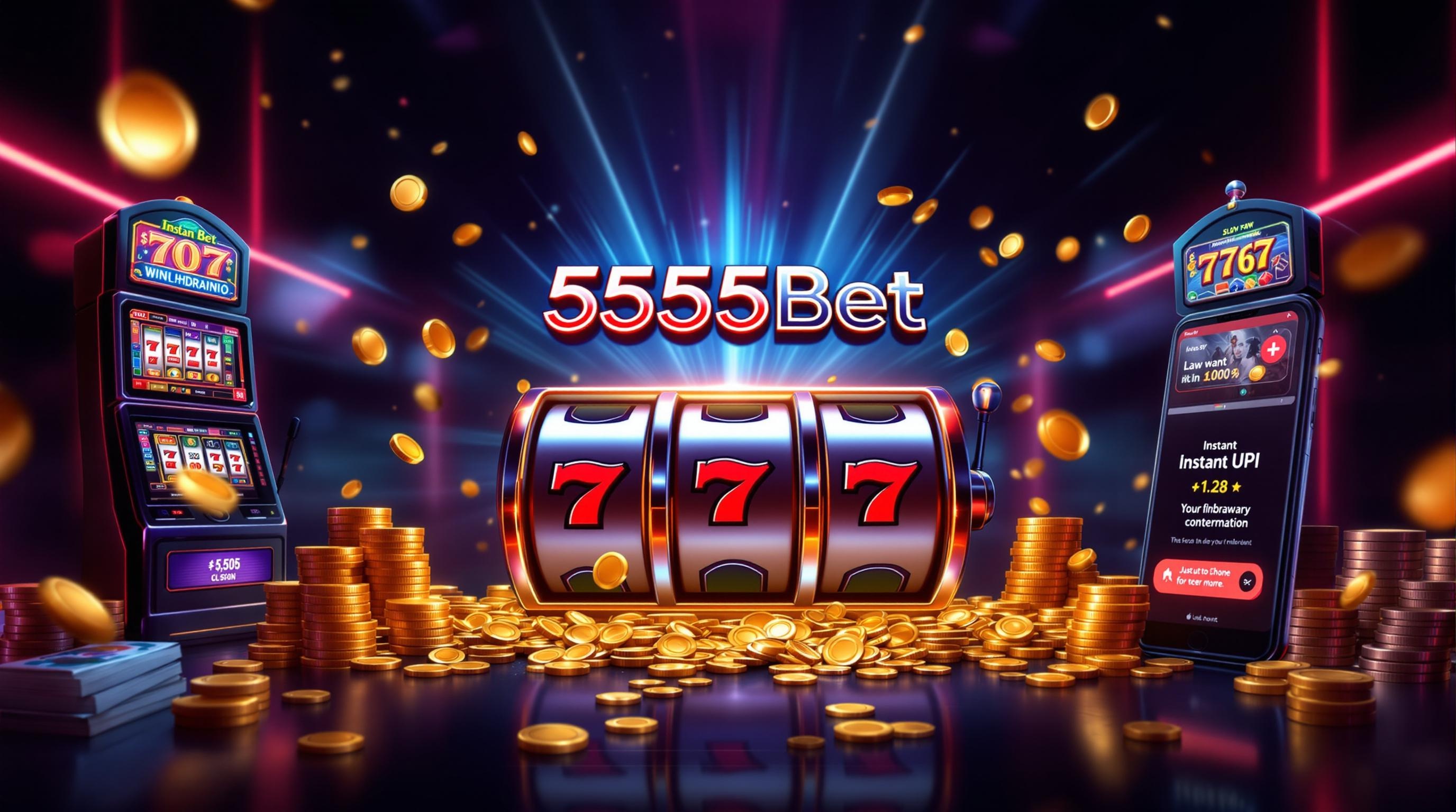 5555Bet - Real Cash Slots and Instant UPI Withdrawals in One Platform Banner