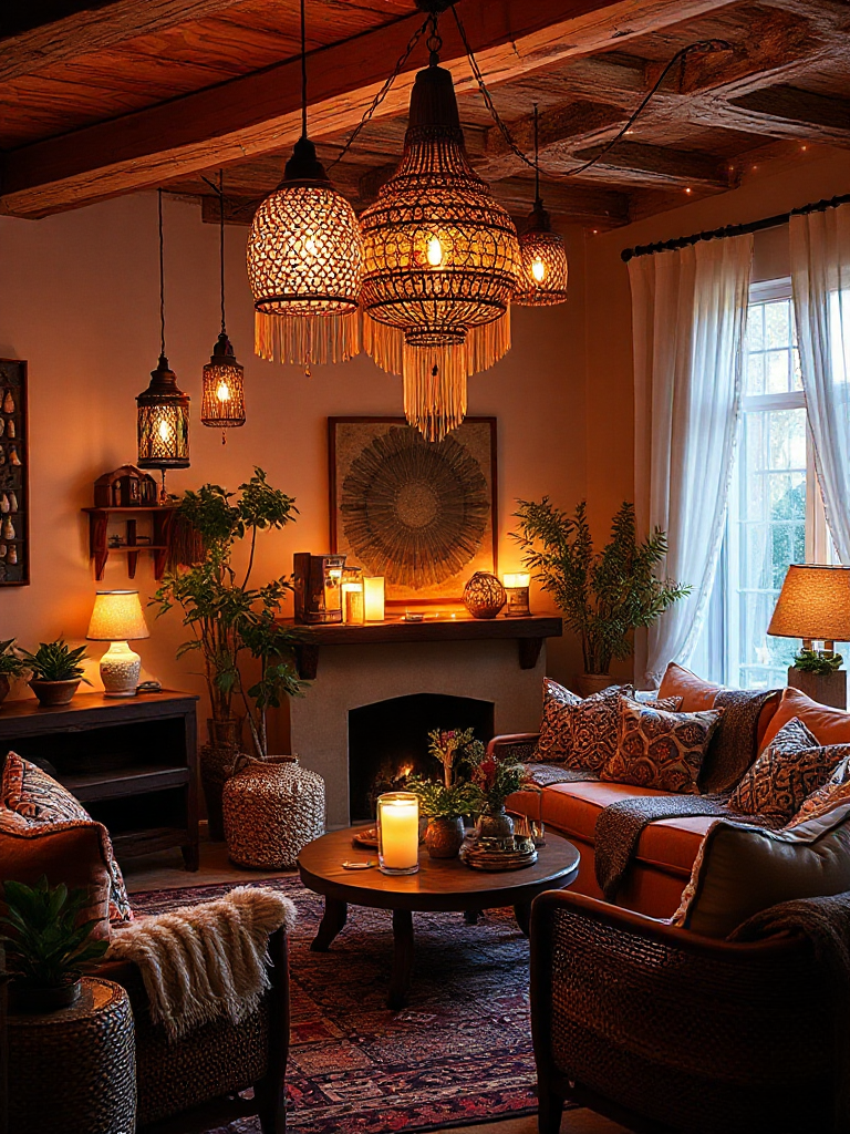 Inspiring boho living room ideas