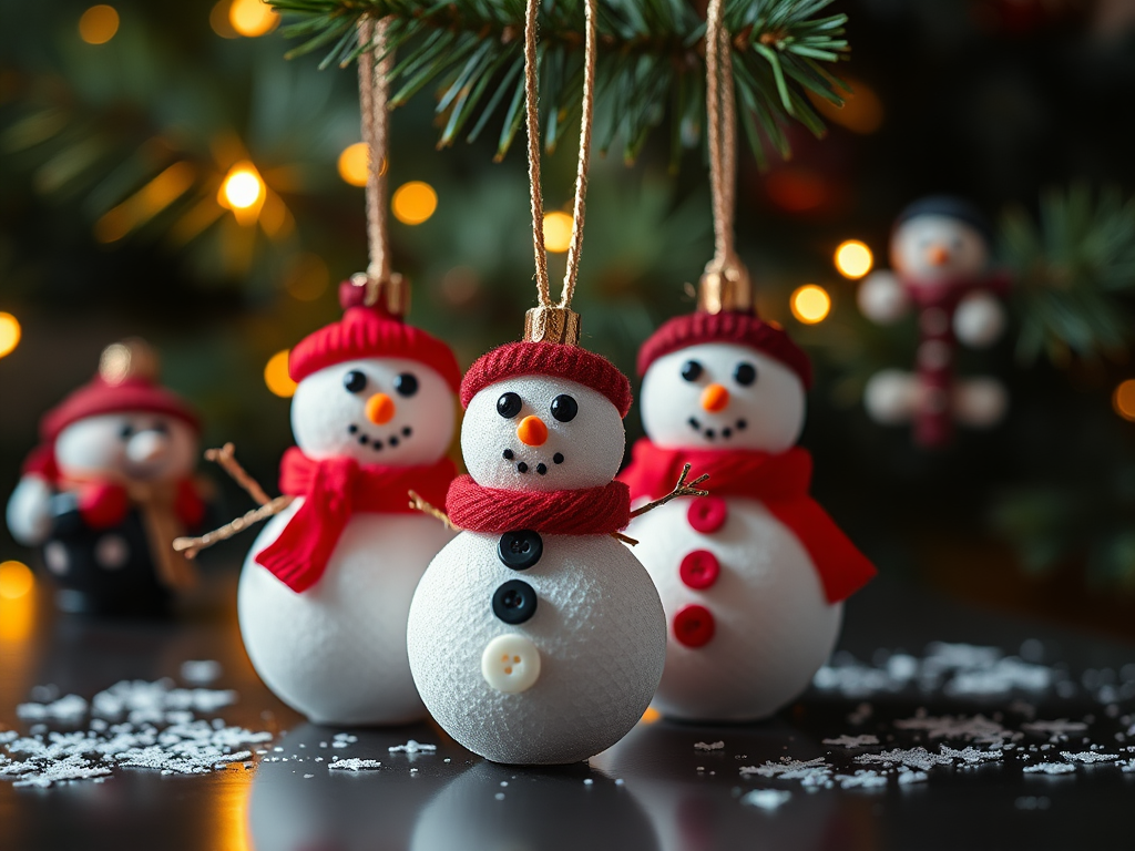 Image for Button Snowman Ornaments: