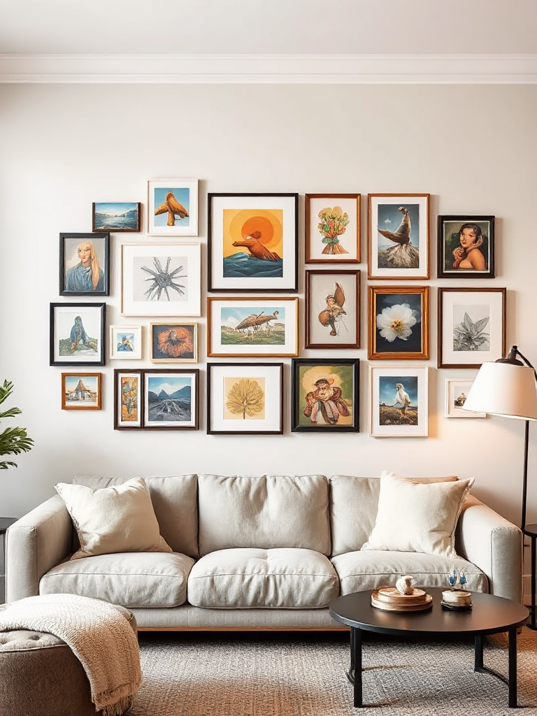 Living Room Gallery Wall Ideas