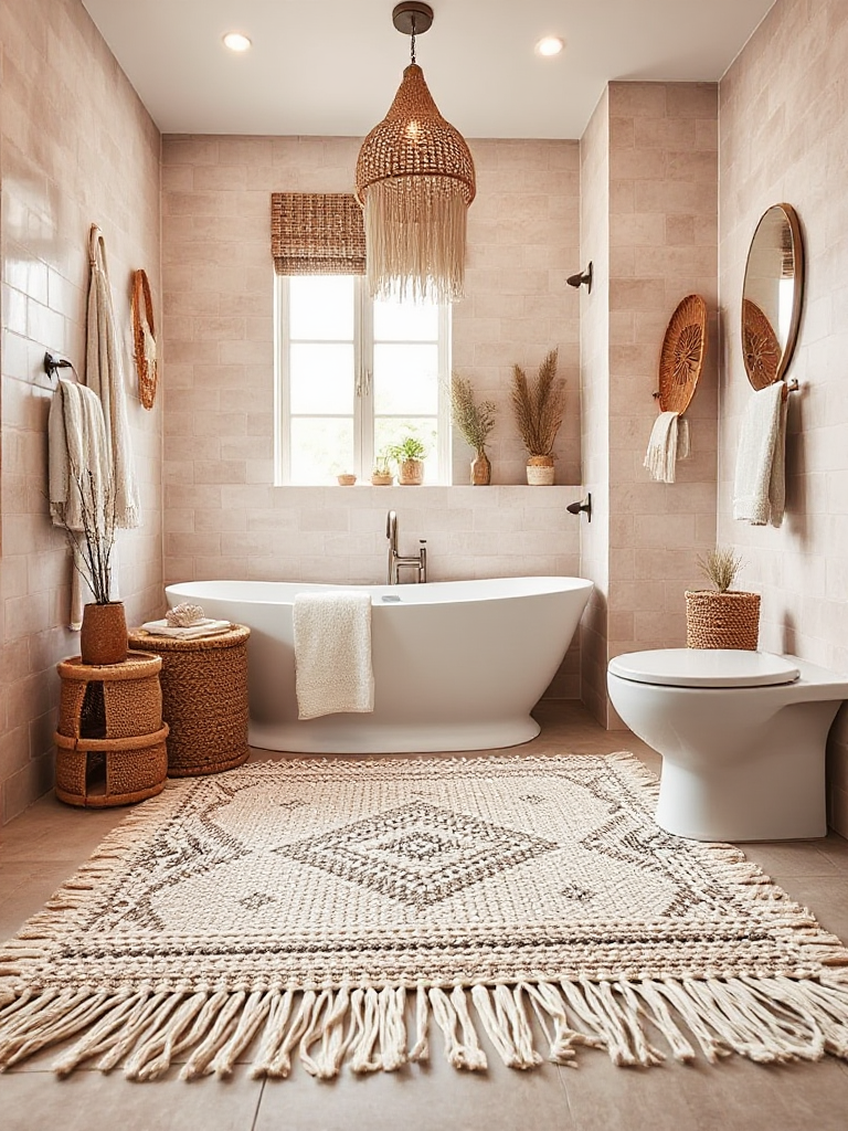 Boho Bathroom Rug Ideas