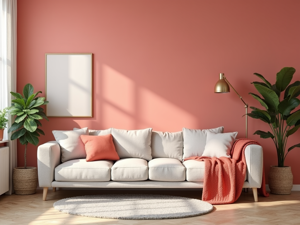 Transform Your Space with Bold Pale Coral Statement Walls