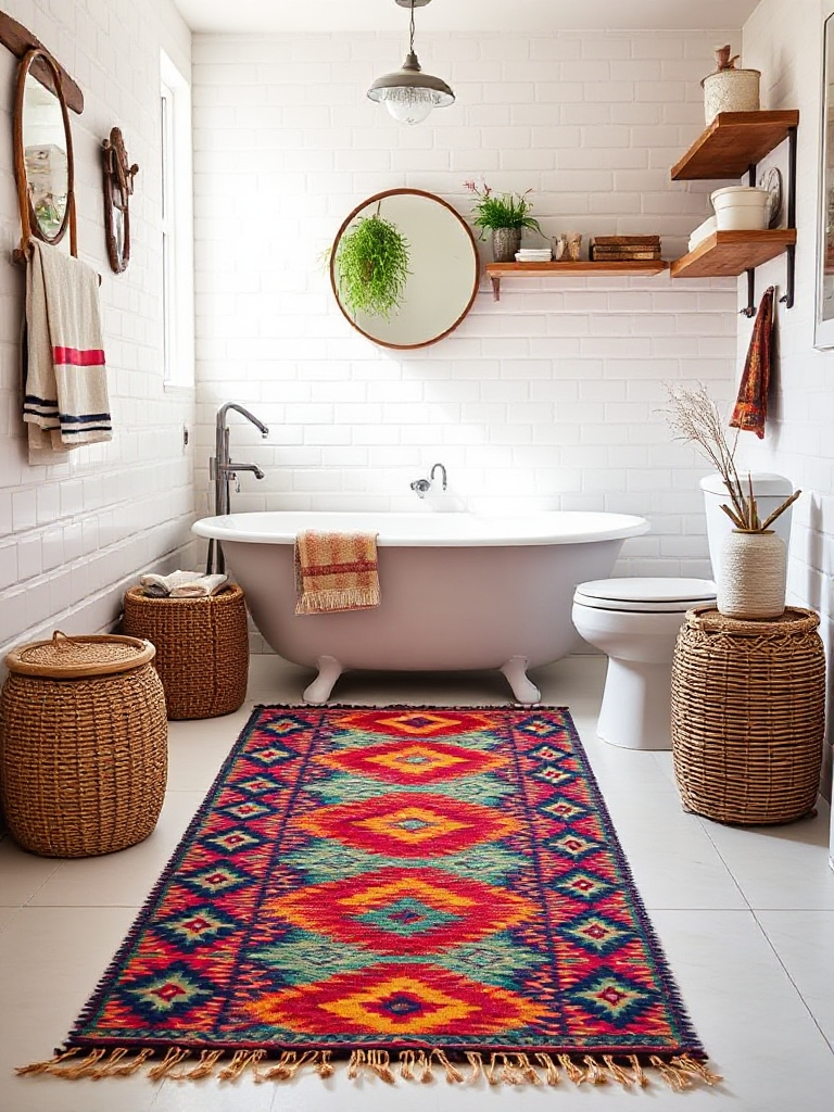 Boho Bathroom Rug Ideas