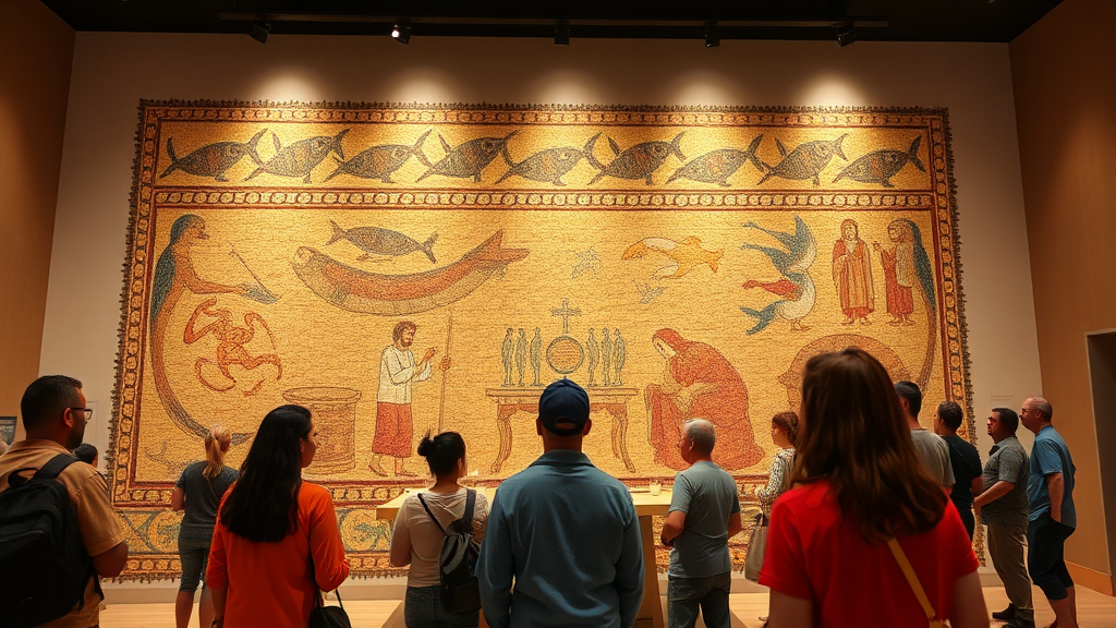 메기드 모자이크 전시 이미지