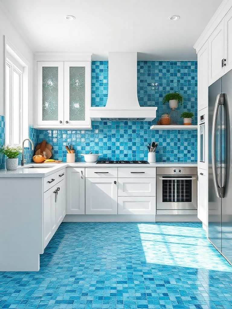 Vibrant kitchen flooring ideas