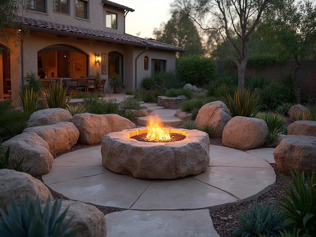 Boulder-Encased Fire Feature