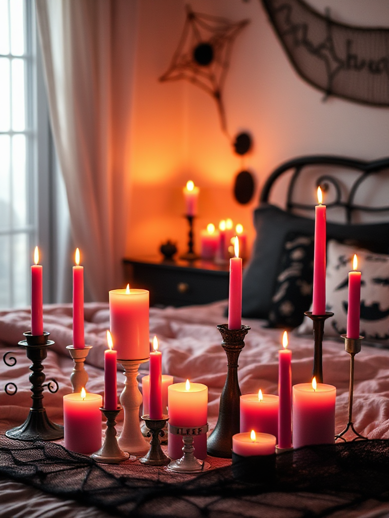 Pink Halloween Bedroom Decor