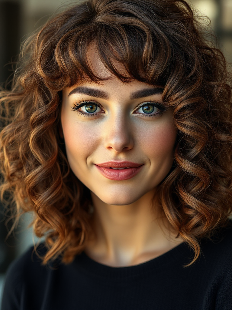 Chin-Length Curly Hairstyles