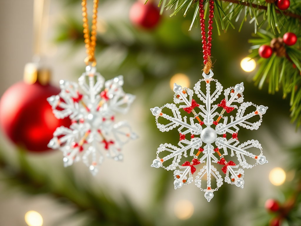 Image for Beaded Snowflake Ornaments