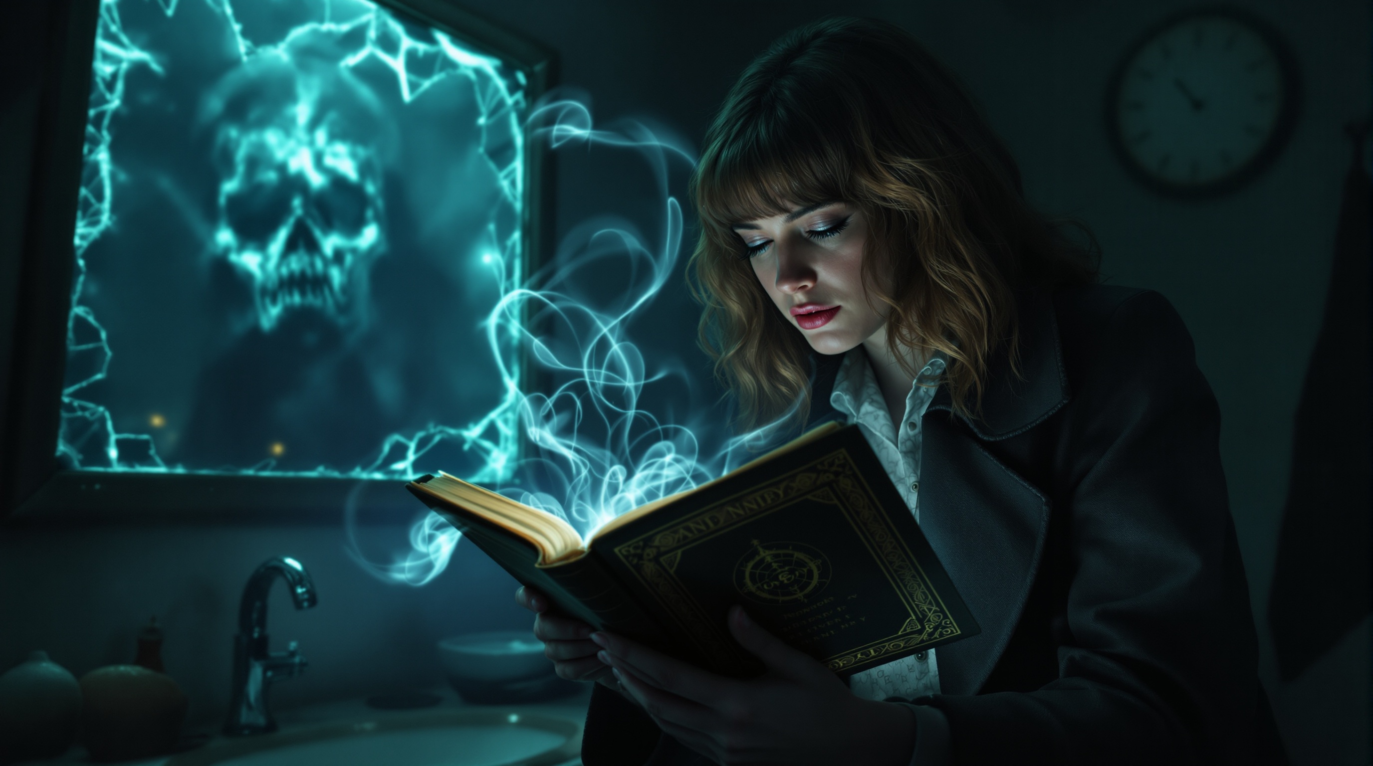 Análisis de Ghost Town VR con una escena inmersiva de exploración con linterna en un entorno oscuro