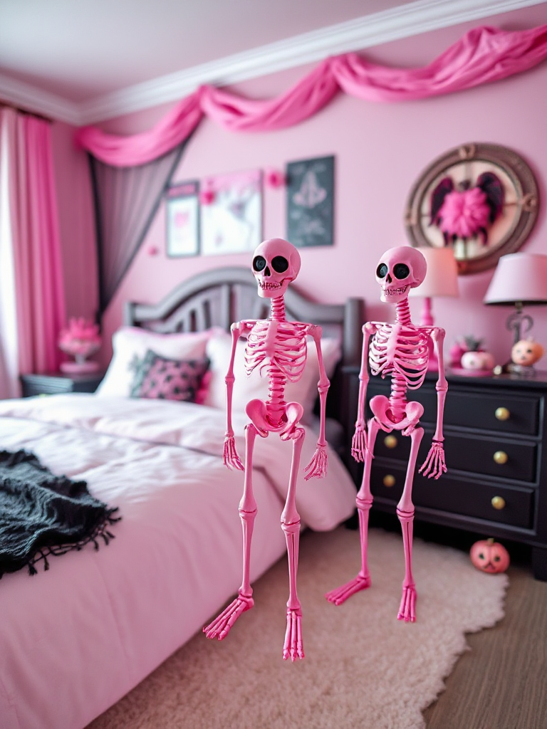 Pink Halloween Bedroom Decor