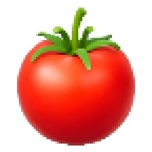 Tomato with colourful cap