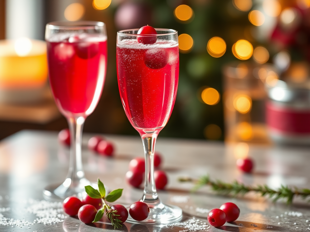 Image for Sparkling Cranberry Champagne Cocktail: