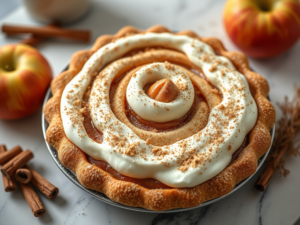 Image for Apple Cinnamon Roll Pie: