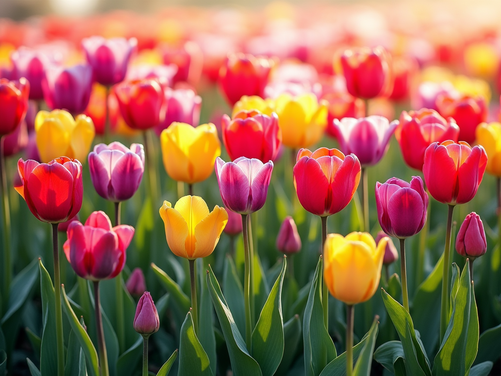 Blooming with Color: Vibrant Tulip Wallpaper Designs